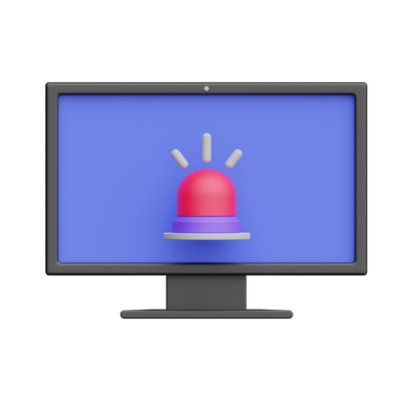 Computer Alert  3D Icon