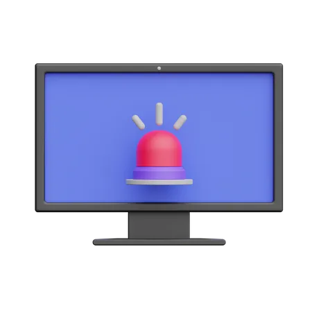 Computer Alert  3D Icon