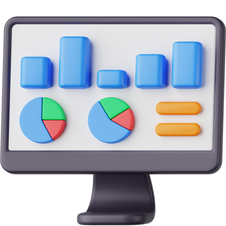 Computer Analysis  3D Icon