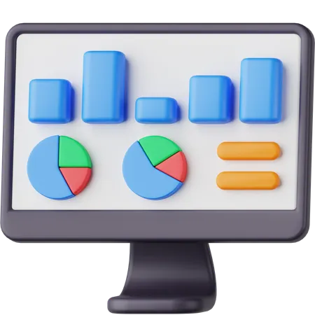 Computer Analysis  3D Icon