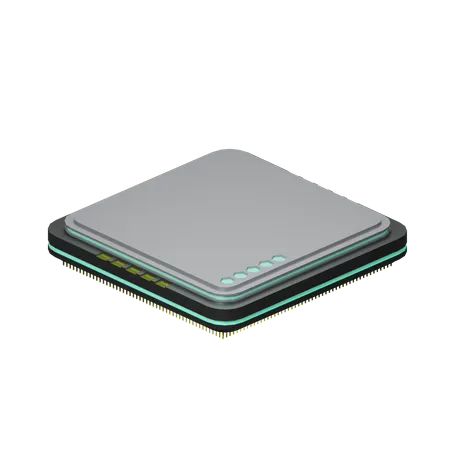 Computer And Laptop Processor  3D Illustration