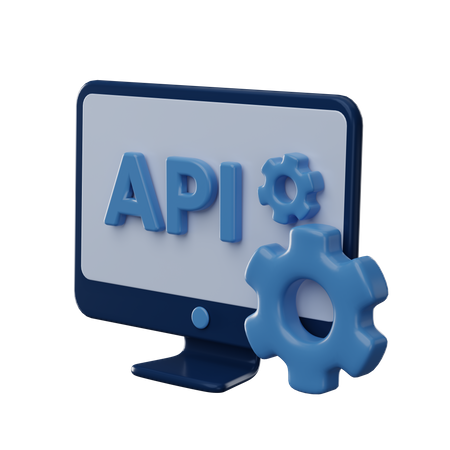 Computer API development  3D Icon