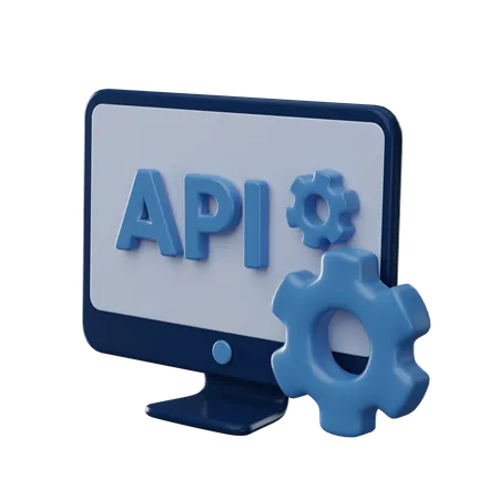 Computer API development  3D Icon