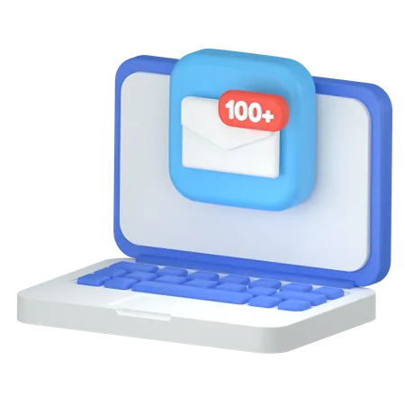 Email App On Computer 3D Icon