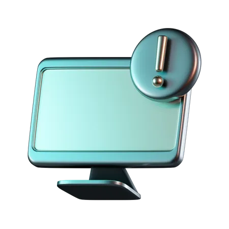Computer-Ausrufezeichen  3D Icon