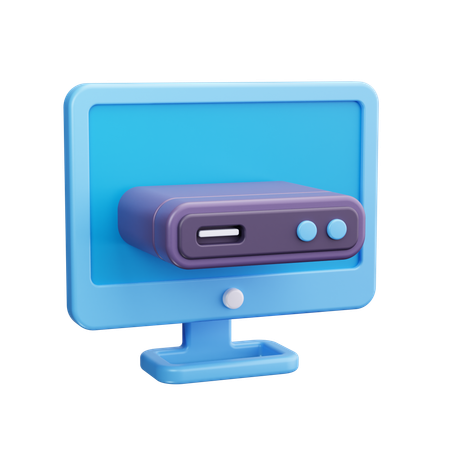 Computer Backup  3D Icon
