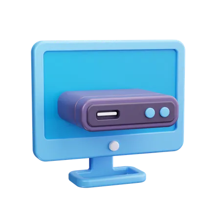 Computer Backup  3D Icon