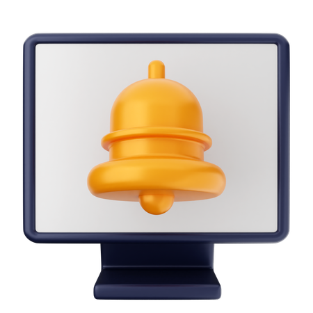 Computer-Benachrichtigungsglocke  3D Icon