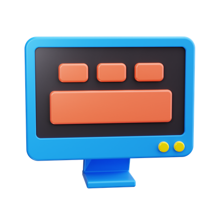 Computer-Bildschirm  3D Icon