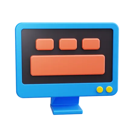 Computer-Bildschirm  3D Icon