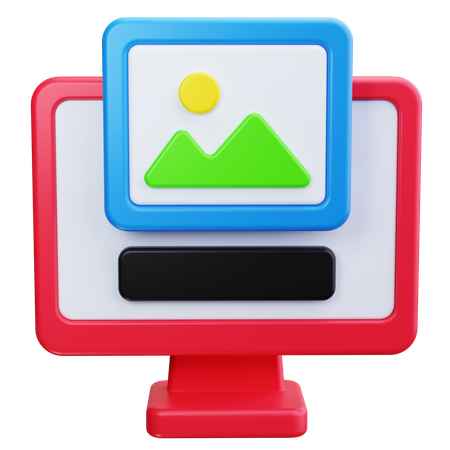 Computer-Bildschirm  3D Icon