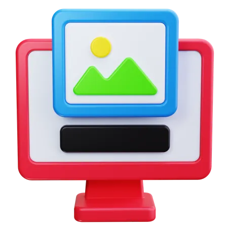 Computer-Bildschirm  3D Icon