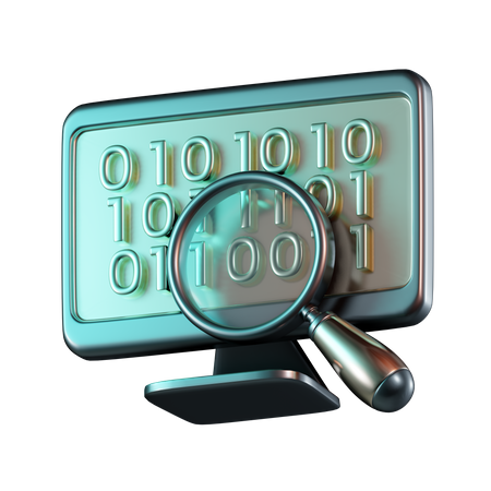 Computer Binary Search  3D Icon