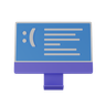 computer blue screen 3d
