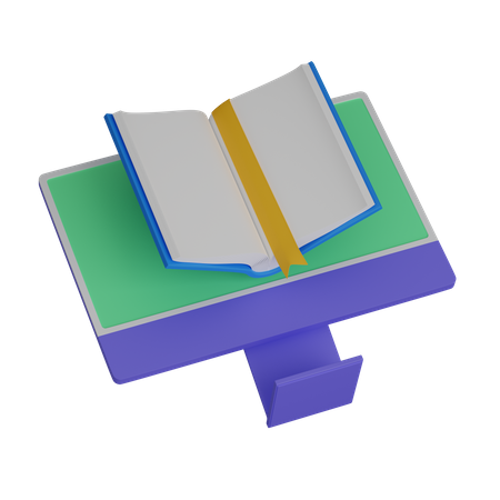Computer book 3D Icon