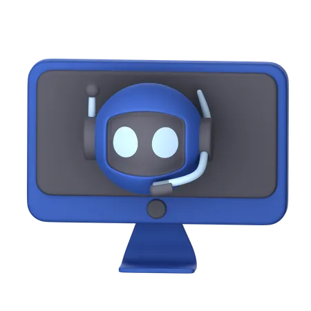 Computer Bot  3D Icon