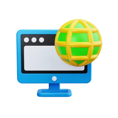 Computer Browser  3D Icon