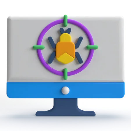 コンピュータのバグ  3D Icon