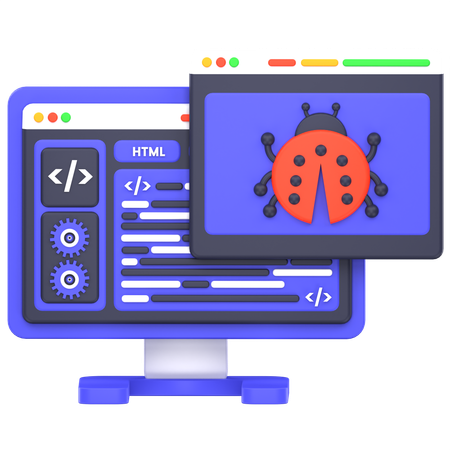 Computer Bug  3D Icon