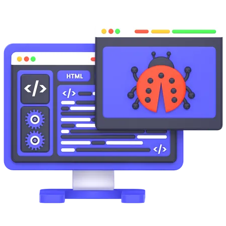 Computer Bug  3D Icon