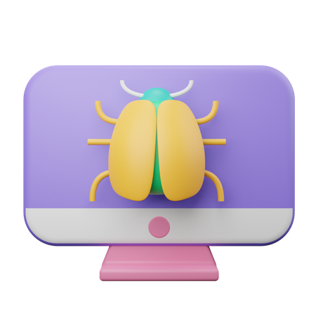 Computer Bug 3D Illustration