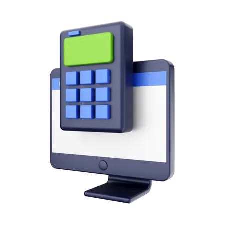 Computer Calculator  3D Illustration