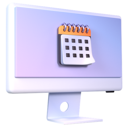 Computer Calendar 3D Icon