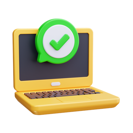 Computer Check  3D Icon