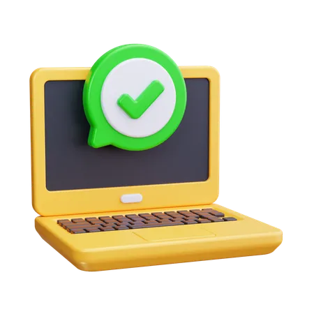 Computer Check  3D Icon