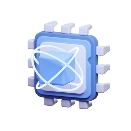 Computer chip  3D Icon