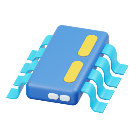 Computer Chip  3D Icon