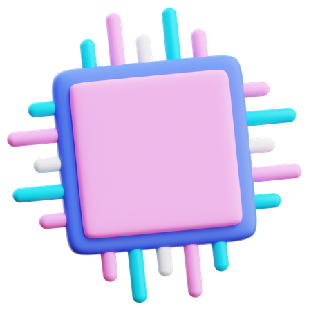 Computer Chip  3D Icon