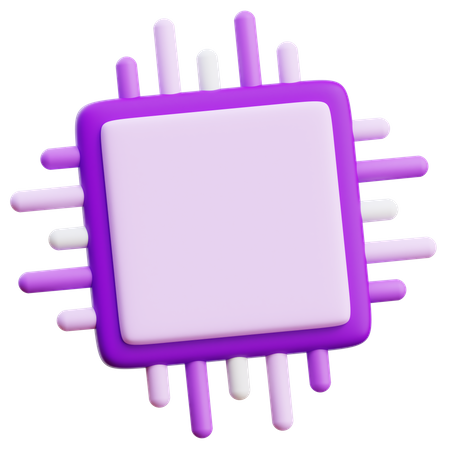 Computer Chip  3D Icon