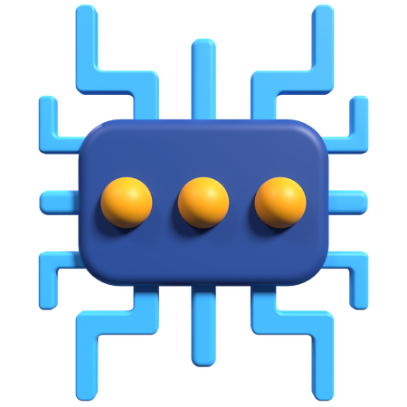 Computer Chip  3D Icon