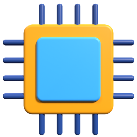 Computer Chip  3D Icon