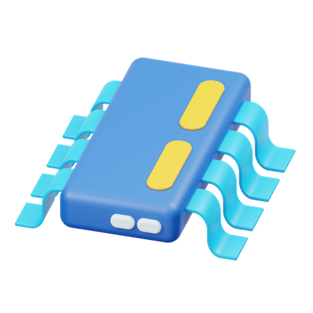 Computer Chip  3D Illustration