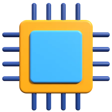 Computer Chip  3D Illustration