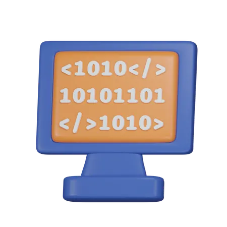 Computer Coding  3D Icon