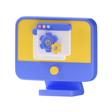 Computer Configuration  3D Icon