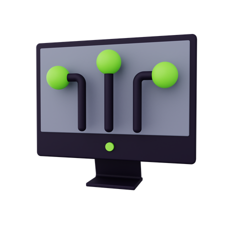 Computer Connection  3D Icon