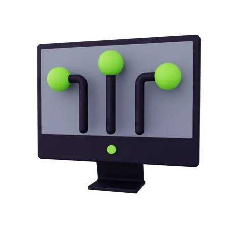 Computer Connection  3D Icon
