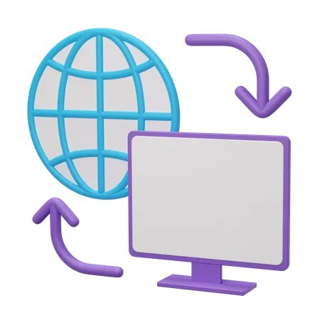 Computer Connection  3D Icon