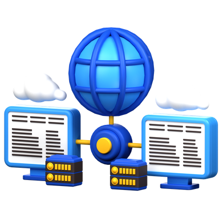 Computer Connection  3D Icon