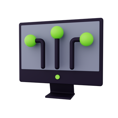 Computer Connection  3D Icon
