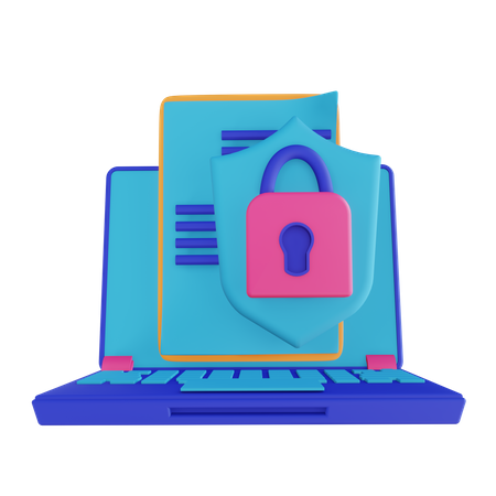 Computer Data Lock  3D Icon
