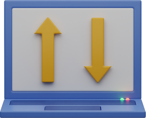 Computer Data Transfer  3D Icon