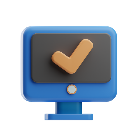 Computer Done  3D Icon