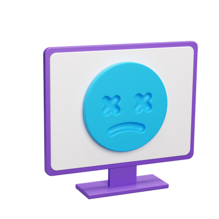 Computer Error  3D Icon