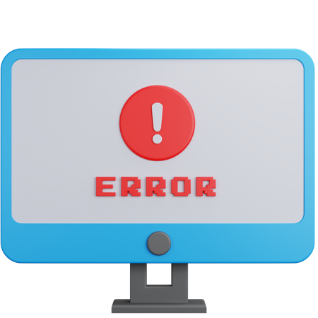 Computer Error  3D Icon