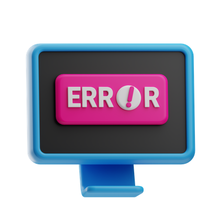 Computer Error  3D Icon